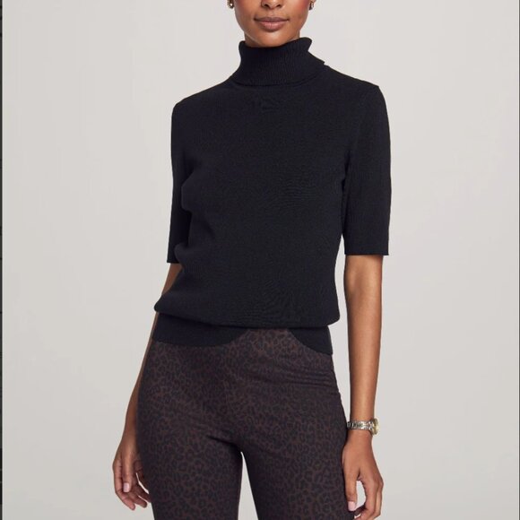 Anne Klein Sweaters - New Anne Klein Women's Black Half Sleeve Turtleneck Sweater Size Large